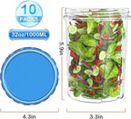 Food Storage Freezer Containers Clear Bottom - Image 2