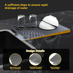 Silicone Drying Mat for Kitchen Counter, Dish Drying Rack Matt - Image 3