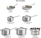 Tramontina Signature Tri-Ply Clad Stainless Steel 11-Piece Cookware Set - Image 3