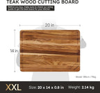 Extra Large Teak Wood Cutting Board - Image 2