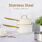 CAROTE 1.5Qt & 3.0Qt Stainless Steel Saucepan Set - Image 9