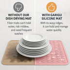 Silicone Drying Mat 16 × 12 – Pink Rose Non-Slip Sink Mat - Image 9