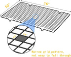 Tebery 2 Pack Black Heavy Duty Wire Cooking Rack Baking Racks - Image 2