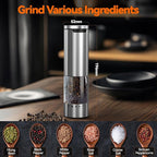 VOXON Update Electric Salt and Pepper Grinder Set Rechargeable Stainless Steel - Image 5