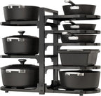 Adjustable Heavy Duty Pots and Pans Organizer Under Cabinet, 8-Tier Pot and Pan by Stayorganized