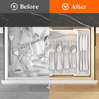 Lifewit Silverware Drawer Organizer, Expandable Utensil Tray - Image 4