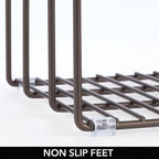 mDesign Steel Storage Tray Organizer Rack - Image 3