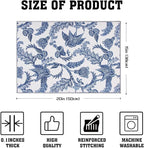 Dish Drying Mat Floral Print Microfiber kitchen drying mat, 20x15 inches - Image 2