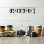 Coffee Metal Tin Sign, It's Coffee Time Sign, Home Kitchen Wall Decor, - Image 4