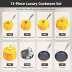 Nuwave Lux 13pc Forged Lightweight Cookware Set PFAS Free, Healthy G10 Duralon - Image 8