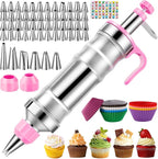 Cake Decorating Tools Supplies Kit: 164pcs Baking Accessories, Dessert Piping by AUKOW