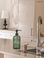 JASAI 18Oz Green Glass Soap Dispenser - Image 3