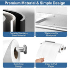 CUXIXA Paper Towel Holder Under Cabinet, Upgraded Adhesive Paper Towel Holder - Image 4