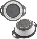White Round Silicone Collapsible Colander – Silicone Round Kitchen Strainers by KillersInstinctOutdoors
