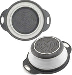 White Round Silicone Collapsible Colander – Silicone Round Kitchen Strainers by KillersInstinctOutdoors