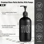 COHOSEGE Glass Soap Dispenser Set 2 Pack, Contains Hand and Dish Soap - Image 3