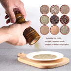 Salt and Pepper Grinders Set, Ouktor Manual Wooden Salt and Pepper Mills Shakers - Image 7