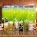 16 Pack Glass Cups with Lids and Straws 16 oz, Personalized Customizable Glasses - Image 4