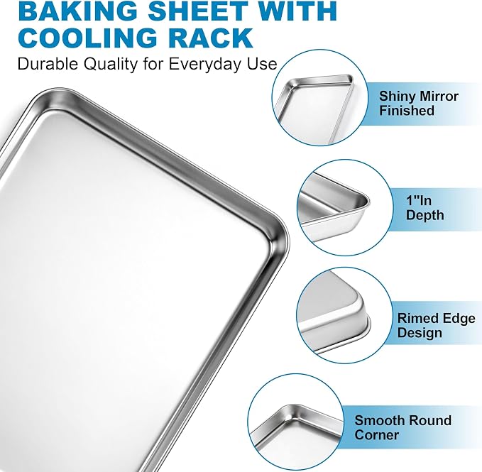 Herogo Stainless Steel Baking Pan Sheet - Image 3