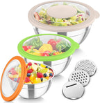TeamFar Mixing Bowls, For Kitchen Mixing/Baking/Storing/Prepping, Visible & by TeamFar