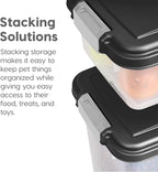 IRIS USA Dog Food Storage Container 30 lb + 11lb Airtight Combo, Stackable Pet - Image 8