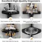 shuang qing 360° Rotating Corner Shower Caddy Tension Pole Organizer - Image 5