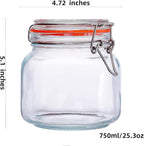 Hovico 25 oz Glass Jars With Airtight Lids And Leak Proof Rubber Gasket - Image 2
