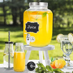 Drink Dispenser With Spigot, 1 Gallon Glass Drink Dispensers - Image 7