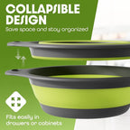 Gevoli Large Collapsible Colander - 5Qt Side Drain Food Strainer - Image 2
