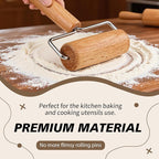 Pizza Rolling Pin Small Rolling Pin Wooden Dough Roller Non Stick Pizza Dough - Image 4