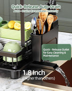 Dish Drying Rack, 2 Tier Space-Saving Dish Rack - Image 5