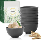 Wrova wheat straw small bowls 10oz set of 8 by WROVA