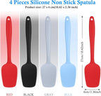 Shappy 4 Pieces Silicone Cooking Spoons 10.6 Inch Heat Resistant Kitchen Spoons - Image 2