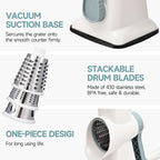Rotary Cheese Grater with Handle Kitchen Shredder Slicer Grater Slicer Ice - Image 6