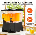 VEVOR Beverage Dispenser, 3 Gallon x 2 Drink Dispensers - Image 4