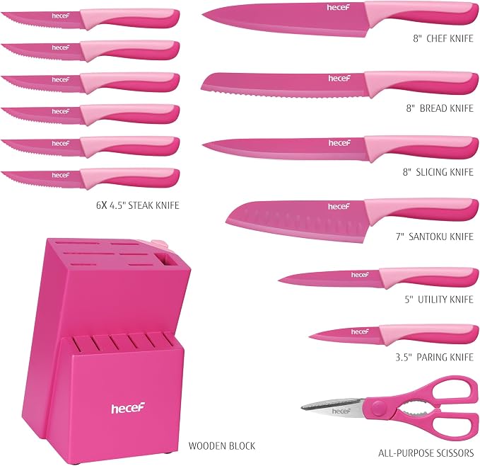 hecef 15 Pieces Kitchen Knife Set - Image 2