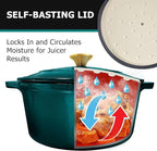 MUELLER HOME 4.5 QT Enameled Cast Iron Dutch Oven, Heavy-Duty Casserole Dish - Image 4