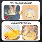Danish Dough Whisk Stainless Steel Wooden Handle - Image 7