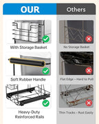 Bulado Pull Out Trash Can Under Cabinet, Under Sink Trash Can Kit - Image 5