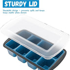 GORCI Ice Cube Tray For Freezer, 16 Large 1/2 Cub Cubes, Silicone Ice Trays For - Image 4