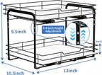 BOIVSHI 2-Tier Pull Out Spice Rack, Spice Rack Organizer, Pull Out Spice Racks - Image 6