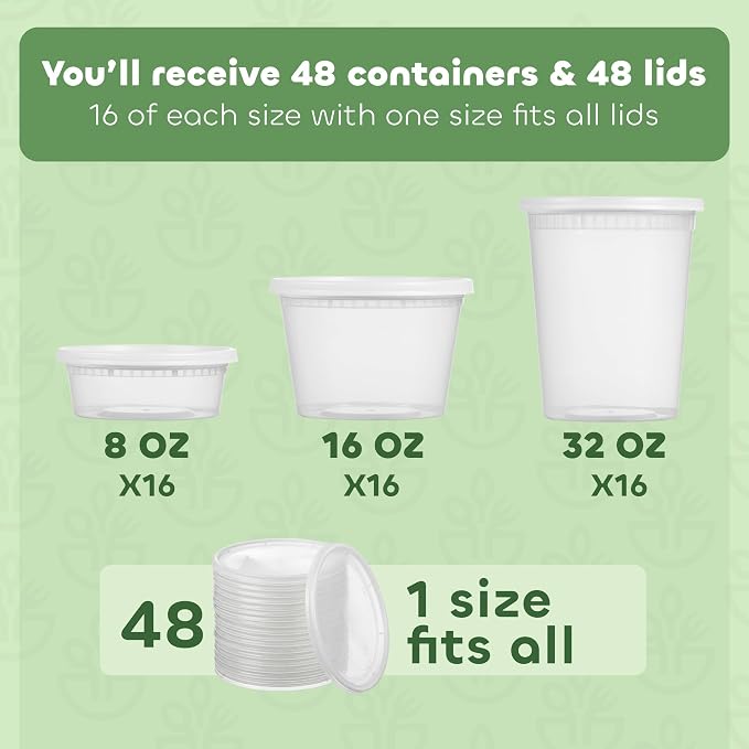 JoyServe 48 Sets Deli Containers - Image 2
