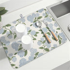 Blue Hydrangea Floral Dish Drying Mat - Image 8