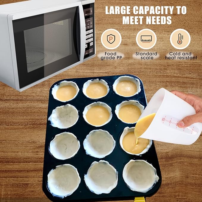 ZUYEE Silicone Measuring Cups Flexible Measure Cups Chocolate Melting Squeeze - Image 7