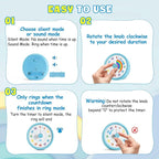 HIPPIH Visual Timer for Kids, 60 Minute Countdown Timers for Classroom Kitchen - Image 3