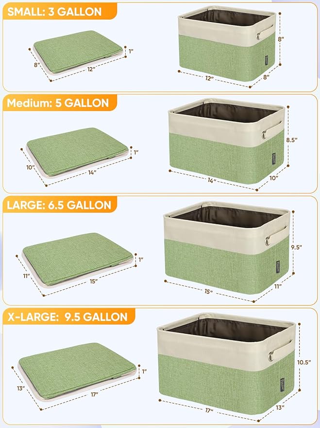 BALEINE 4 Pack Fabric Closet Storage Bins - Image 2