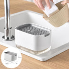 RUFCRIL Soap Pump Dispenser and Sponge Holder, 10oz / 300ml Dish Soap Dispenser - Image 3