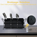 ECOIOU Cutlery Holder with Drain Holes, Dishwasher Safe Silverware Caddy - Image 3