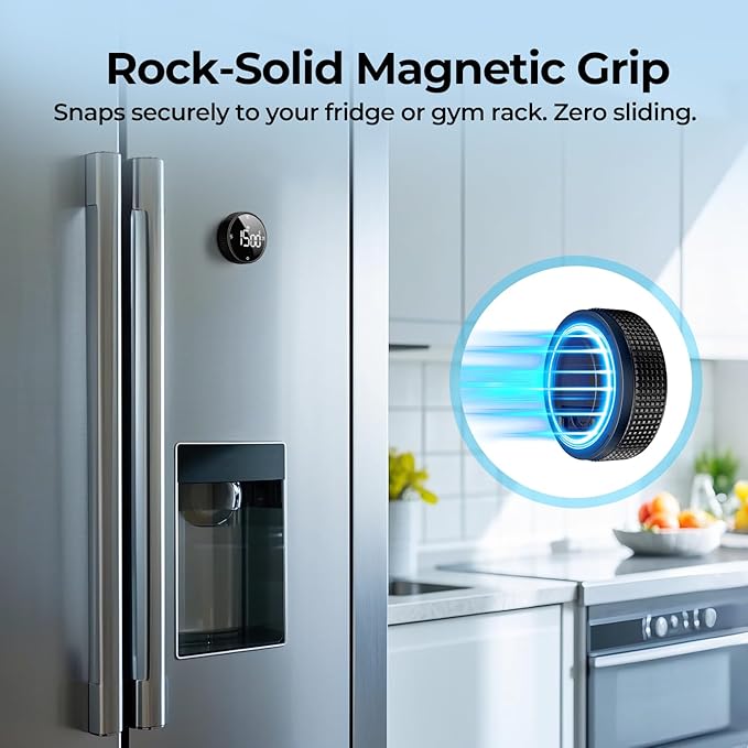 Digital Kitchen Timer, Large Display Magnetic Countdown Countup Timer, 3 Preset - Image 2
