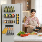 Magnetic Spice Rack for Refrigerator, 5 Pack Magnetic Fridge Organizer Shelves - Image 8